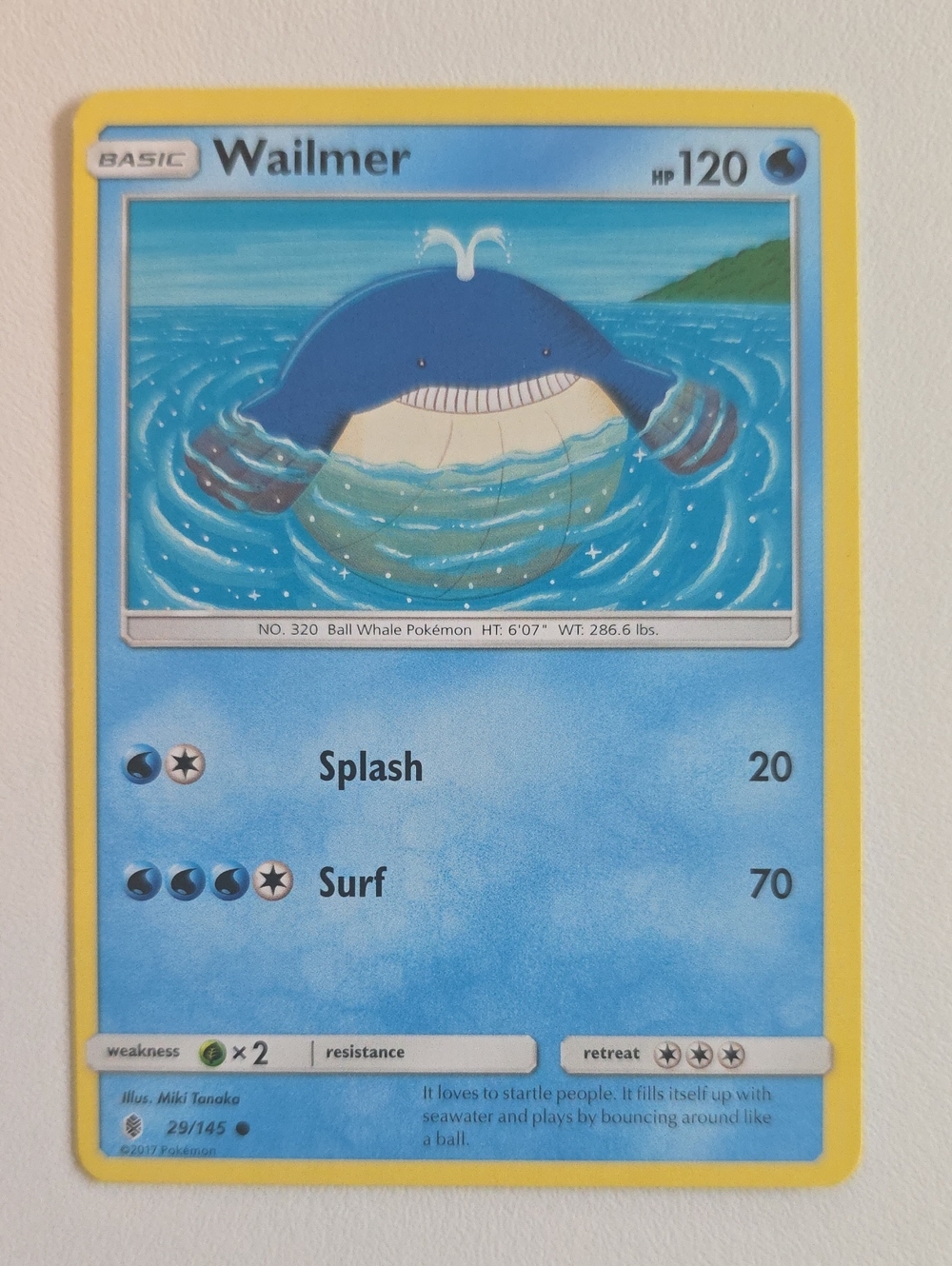 Pokemon Wailmer Card